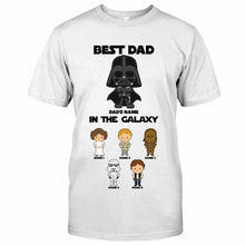 Load image into Gallery viewer, Personalized Best Dad In The Galaxy T-Shirt & Hoodie Gift for Father's Day