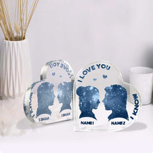Load image into Gallery viewer, Personalized Custom Shaped Acrylic Plaque Heart Gift for Couple