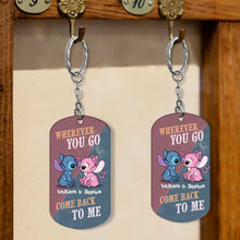 Load image into Gallery viewer, Personalized Ohana Keychain Custom Name Gift for Couples