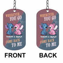 Load image into Gallery viewer, Personalized Ohana Keychain Custom Name Gift for Couples