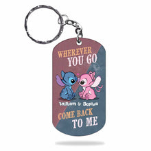 Load image into Gallery viewer, Personalized Ohana Keychain Custom Name Gift for Couples