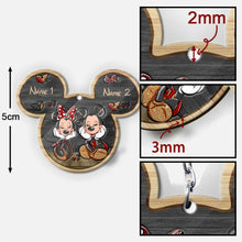 Load image into Gallery viewer, Personalized Mickey Mouse Keychain Custom Name Gift for Couples