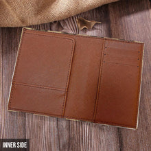 Load image into Gallery viewer, Personalized Leather Luggage Tag & Passport Holder Set with Name for Travelers