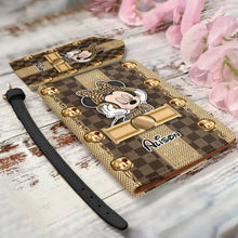 Load image into Gallery viewer, Personalized Leather Luggage Tag & Passport Holder Set with Name for Travelers