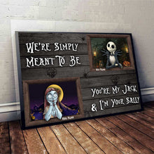 Load image into Gallery viewer, Personalized Nightmare Couple Canvas Print Custom Names Gift