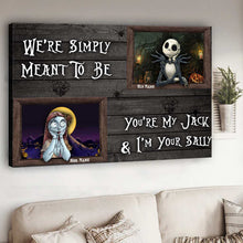 Load image into Gallery viewer, Personalized Nightmare Couple Canvas Print Custom Names Gift