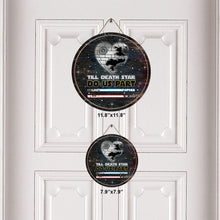 Load image into Gallery viewer, Personalized Till Death Star Do Us Part Round Wood Sign Gift for Couples