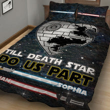Load image into Gallery viewer, Personalized Star Wars Couple Quilt Set Custom Names Gift