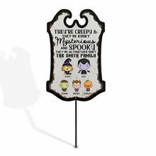 Load image into Gallery viewer, Personalized Halloween Family Metal Garden Art Spooky Decor