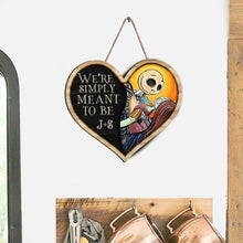 Load image into Gallery viewer, Personalized Heart Wood Sign for Couple | Custom Name Home Decor