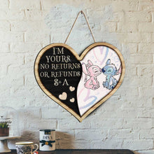 Load image into Gallery viewer, Personalized Ohana Wood Sign Custom Name Couple Gift Heart