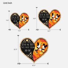 Load image into Gallery viewer, Personalized Fall Heart Wood Sign Custom Name Gift for Couple