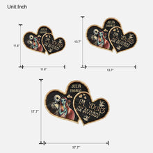 Load image into Gallery viewer, Personalized Nightmare Heart Wood Sign Custom Name Gift for Couples