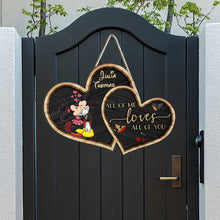 Load image into Gallery viewer, Personalized Heart-Shaped Wood Sign Custom Name Gift for Couples