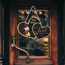 Load image into Gallery viewer, Personalized Heart-Shaped Wood Sign Custom Name Gift for Couples