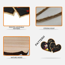 Load image into Gallery viewer, Personalized Heart-Shaped Wood Sign Custom Name Gift for Couples