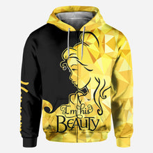 Load image into Gallery viewer, Personalized His Beauty Her Beast Couple Hoodies Custom Name Gift