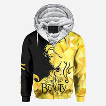 Load image into Gallery viewer, Personalized His Beauty Her Beast Couple Hoodies Custom Name Gift