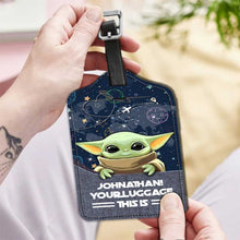 Load image into Gallery viewer, Personalized Leather Luggage Tag Custom Name Funny Gift