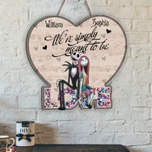 Load image into Gallery viewer, Personalized Couple Wood Sign Custom Name Heart Design Gift