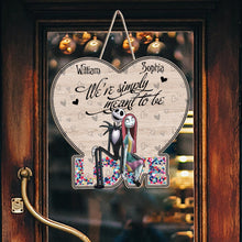 Load image into Gallery viewer, Personalized Couple Wood Sign Custom Name Heart Design Gift