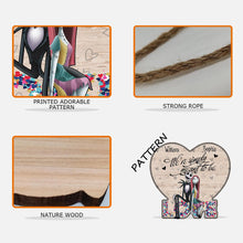 Load image into Gallery viewer, Personalized Couple Wood Sign Custom Name Heart Design Gift