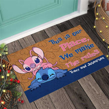 Load image into Gallery viewer, Personalized Couple Ohana Doormat Custom Name Gift for Home
