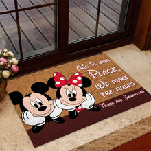 Load image into Gallery viewer, Personalized Couple Mouse Doormat Custom Name Gift for Home