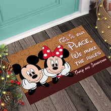 Load image into Gallery viewer, Personalized Couple Mouse Doormat Custom Name Gift for Home