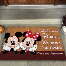 Load image into Gallery viewer, Personalized Couple Mouse Doormat Custom Name Gift for Home