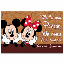 Load image into Gallery viewer, Personalized Couple Mouse Doormat Custom Name Gift for Home