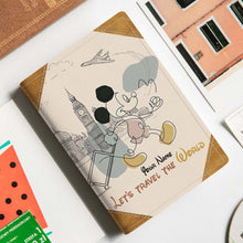 Load image into Gallery viewer, Personalized Passport Holder with Mickey Mouse Design for Travelers