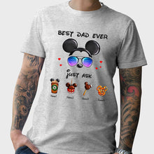 Load image into Gallery viewer, Personalized Best Dad Ever Mouse T-shirt and Hoodie Gift for Father's Day