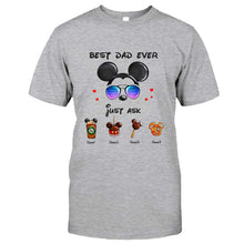 Load image into Gallery viewer, Personalized Best Dad Ever Mouse T-shirt and Hoodie Gift for Father's Day