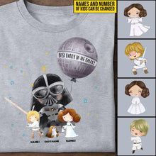 Load image into Gallery viewer, Personalized Best Dad in the Galaxy T-Shirt & Hoodie for Father's Day