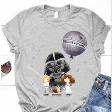 Load image into Gallery viewer, Personalized Best Dad in the Galaxy T-Shirt & Hoodie for Father's Day