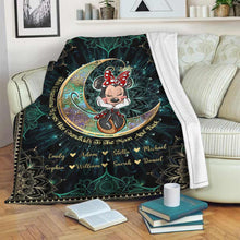Load image into Gallery viewer, Personalized Mouse Blanket for Grandma with Grandkids Names - Unique Gift
