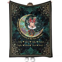 Load image into Gallery viewer, Personalized Mouse Blanket for Grandma with Grandkids Names - Unique Gift