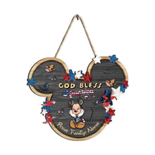 Load image into Gallery viewer, Personalized Mickey Mouse Wood Sign for 4th of July Family Gift