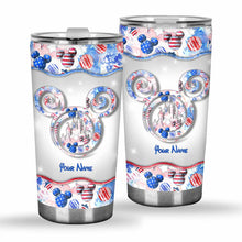 Load image into Gallery viewer, Personalized Independence Day Tumbler with Name - 4th of July Gift