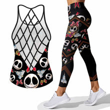 Load image into Gallery viewer, Personalized Cross Tank Top & Leggings Set for Girls - Mouse Ears Gift