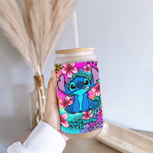 Load image into Gallery viewer, Personalized Glass Can with Straw Custom Name Gift for Mom
