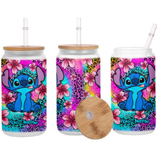 Load image into Gallery viewer, Personalized Glass Can with Straw Custom Name Gift for Mom