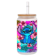 Load image into Gallery viewer, Personalized Glass Can with Straw Custom Name Gift for Mom