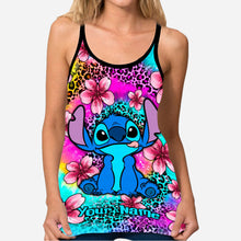 Load image into Gallery viewer, Personalized Ohana Cross Tank Top Custom Name Gift for Mom