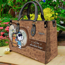 Load image into Gallery viewer, Personalized Leather Handbag Custom Name Gift for Women