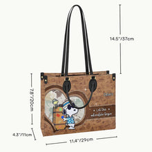 Load image into Gallery viewer, Personalized Leather Handbag Custom Name Gift for Women