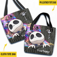 Load image into Gallery viewer, Personalized Nightmare Tote Bag Custom Name Gift for Halloween
