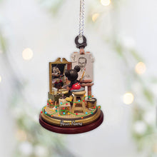 Load image into Gallery viewer, Personalized Christmas Mouse Ornament Custom Name Gift
