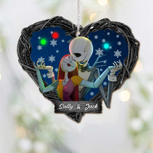 Load image into Gallery viewer, Personalized Nightmare Before Christmas Ornament Custom Name Gift for Couples